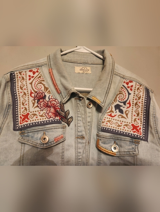 Jackets & Blazers - Upcycled, Embellished Denim Jacket
